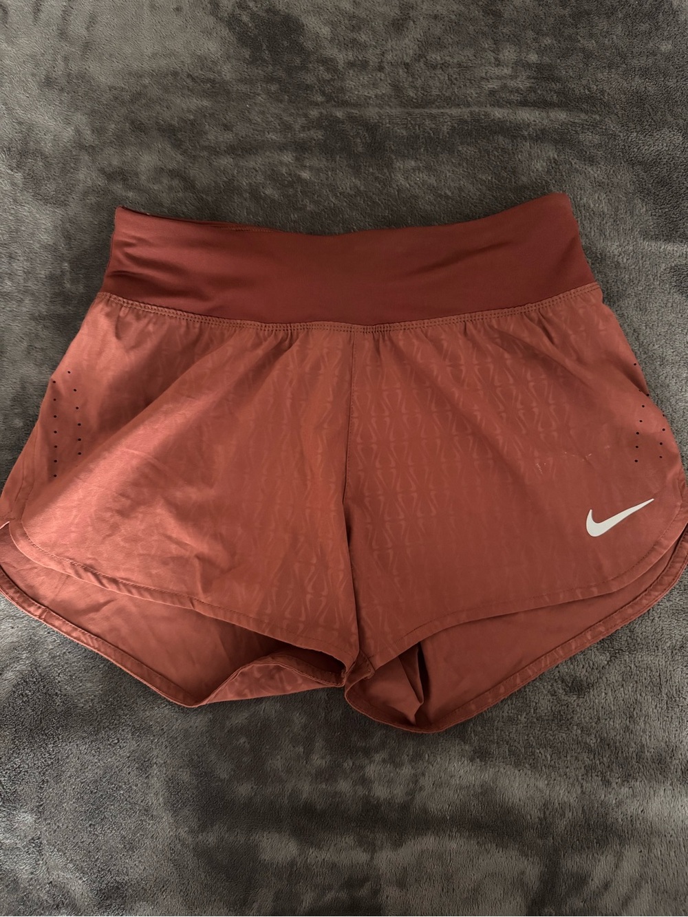 Nike Women’s Rust-Red Athletic Running Shorts